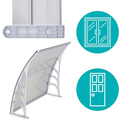 Plastová strieška v rôznych veľkostiach a farbách-Biela-120x90 cm