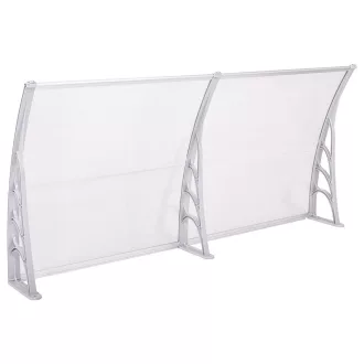   Plastová strieška v rôznych veľkostiach a farbách-Biela-240x90 cm