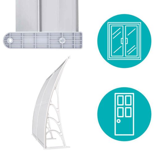 Plastová strieška v rôznych veľkostiach a farbách-Biela-240x90 cm