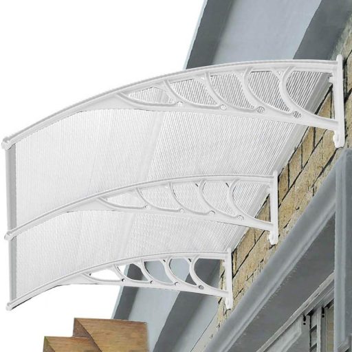 Plastová strieška v rôznych veľkostiach a farbách-Biela-240x90 cm