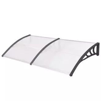   Plastová strieška v rôznych veľkostiach a farbách-Čierna-240x90 cm