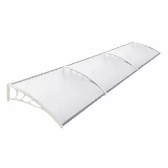   Plastová strieška v rôznych veľkostiach a farbách-Biela-300x90 cm