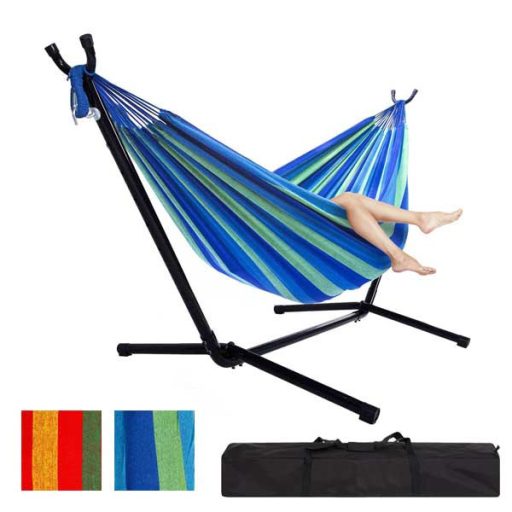 Stojan na hojdaciu sieť s hamakom pre 2 osoby ako darček