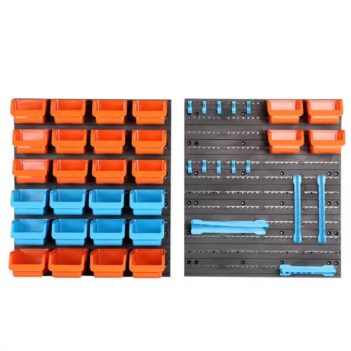 Nástenný organizér na náradie a skrutky- 2 typy-43 kusový