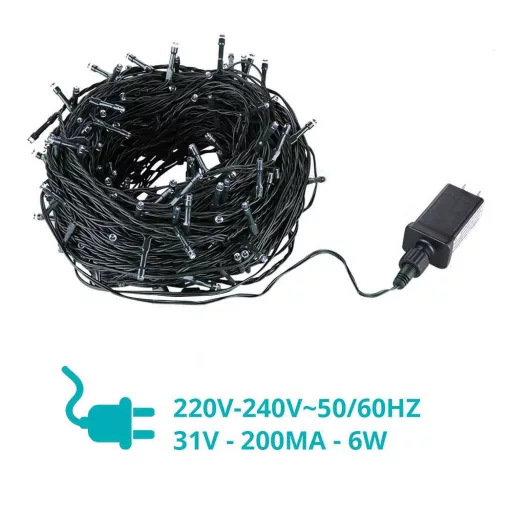 LED svetelné reťaze v rôznych veľkostiach a farbách - 120 LED - farebné