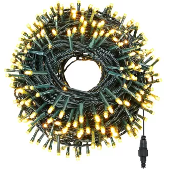   LED reťazové svetlá v rôznych veľkostiach a farbách - 240 LED - teplá biela
