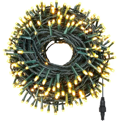 LED reťazové svetlá v rôznych veľkostiach a farbách - 240 LED - teplá biela