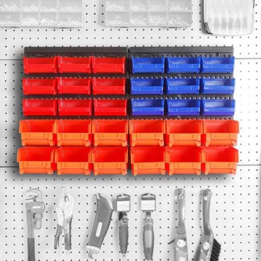 Nástenný organizér na náradie a skrutky- 2 typy