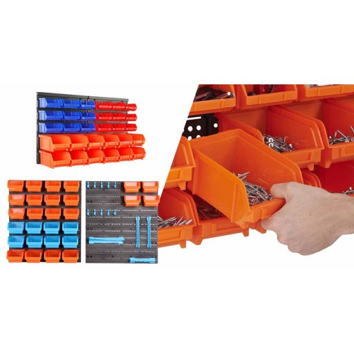 Nástenný organizér na náradie a skrutky- 2 typy