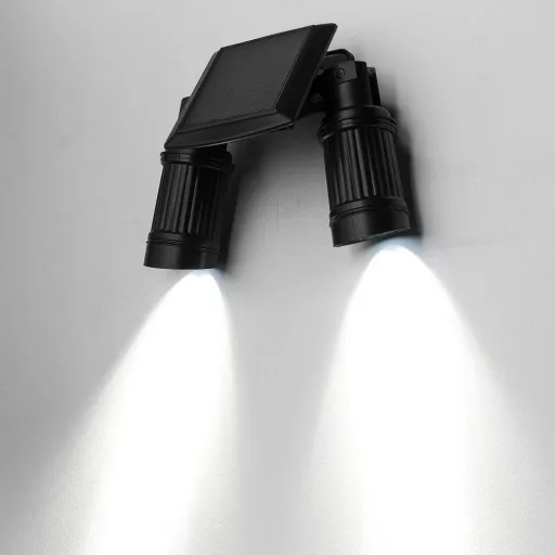 Obojsmerná solárna LED lampa s detektorom pohybu