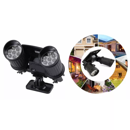Obojsmerná solárna LED lampa s detektorom pohybu