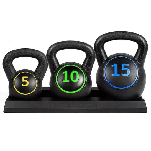 3-dielna Kettlebell sada - 2.3/4.5/6.7 kg (5/10/15 lbs)