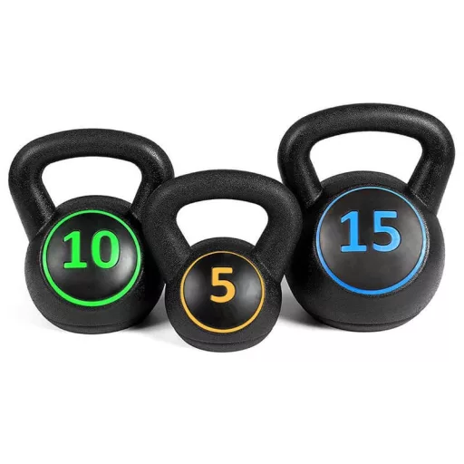 3-dielna Kettlebell sada - 2.3/4.5/6.7 kg (5/10/15 lbs)