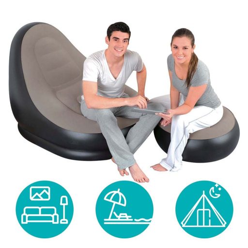 Nafukovacie kreslo s podnožkou