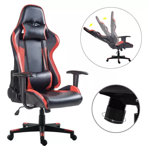 Gamer stolička v 3 farbách- pro- Červená