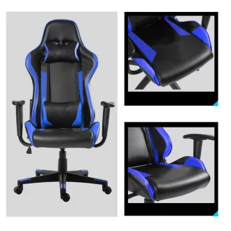 Gamer stolička v rôznych farbách- pro- modrá
