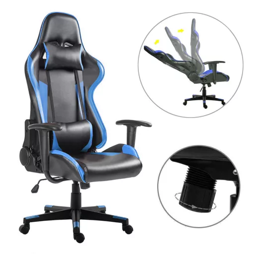Gamer stolička v rôznych farbách- pro- modrá