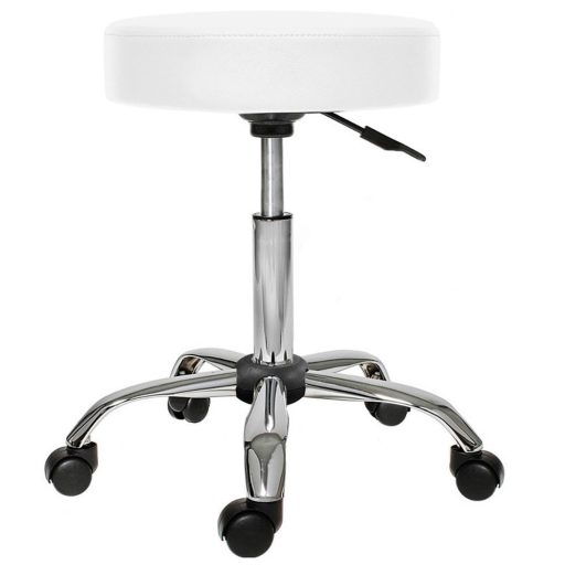 Kozmetická taburetka na kolieskach, výškovo nastaviteľná