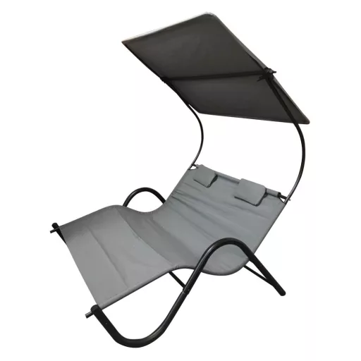 Lehátko pre dve osoby DELUX v 3 farbách- sivá