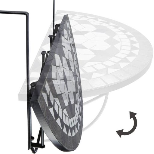 Závesný polkruhový stôl na balkón