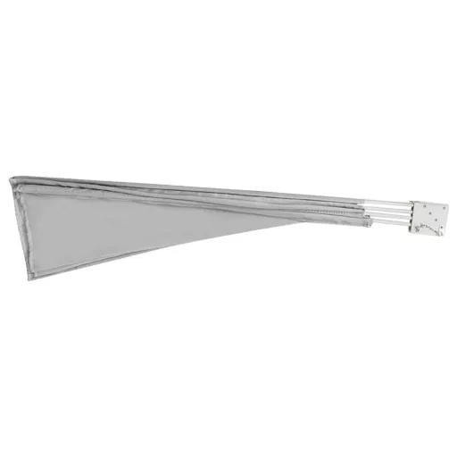Skladacia zástena na balkón, 140 cm,- sivá