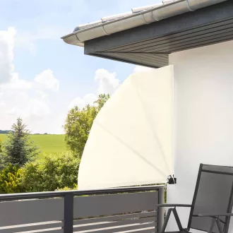 Skladacia zástena na balkón, 140 cm- biela
