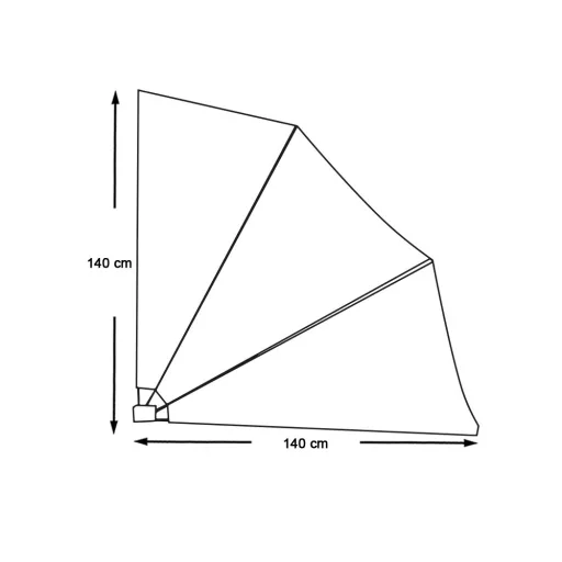 Skladacia zástena na balkón, 140 cm- biela
