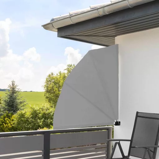 Skladacia zástena na balkón, 140 cm, 2 farby