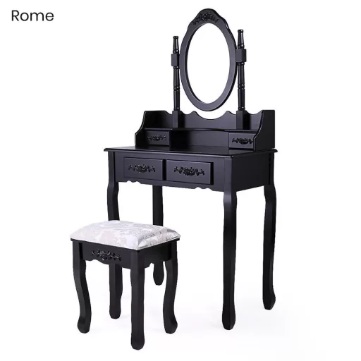 Toaletný stolík s taburetkou- Rome