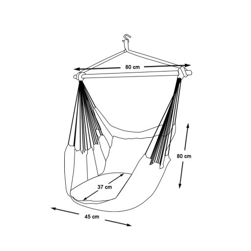 Závesné kreslo s vankúšom