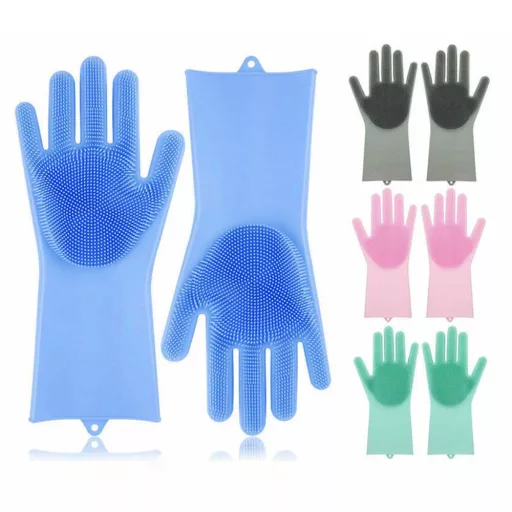 Silikónové rukavice na umývanie riadu