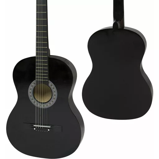 Akustický gitarový set pre začiatočníkov s ladičkou navyše,  2 farebné prevedenia, čierny