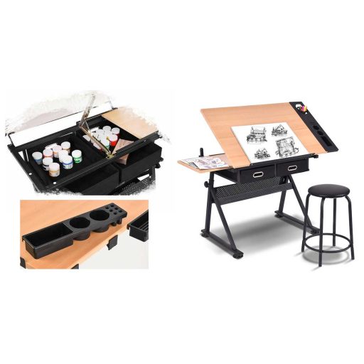 Sklopný kresliaci stôl so stoličkou navyše