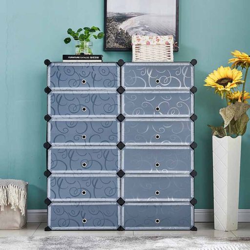 Botníkový organizér z plastu, rôzne farby- čierny