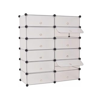 Botníkový organizér z plastu, rôzne farby- biely