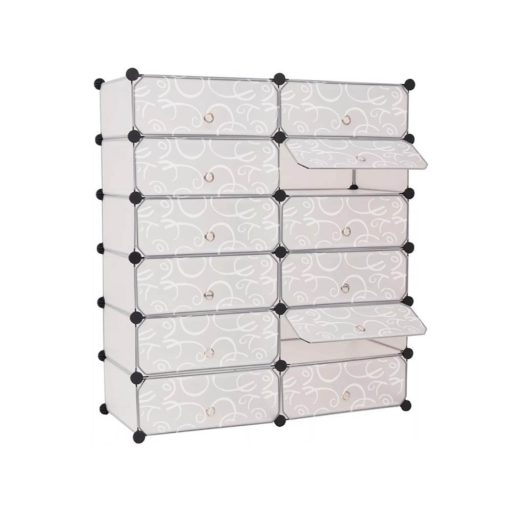 Botníkový organizér z plastu, rôzne farby- biely