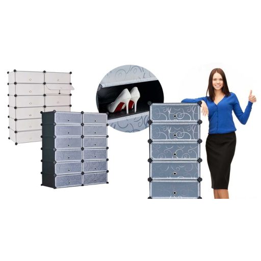 Botníkový organizér z plastu, rôzne farby- biely