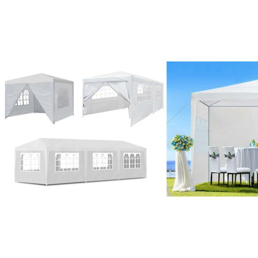 Párty stan v bielej farbe, 3 rôzne veľkosti