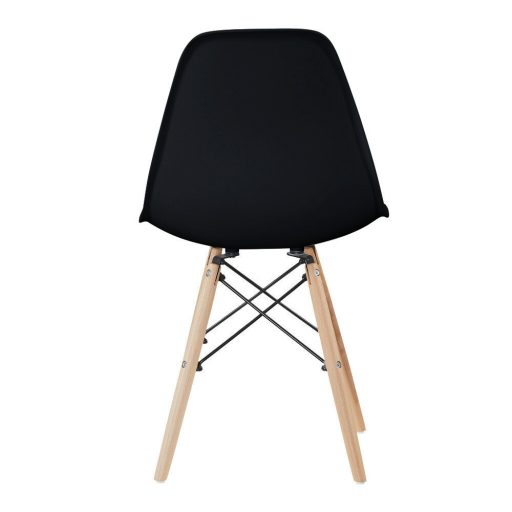 Moderné jedálenské stoličky, 4 ks, 4 rôzne farby, čierne