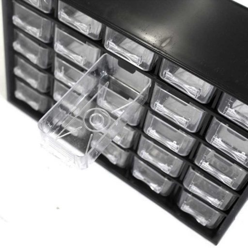 Zásuvková úložná skrinka na náradie, 25 priehradiek