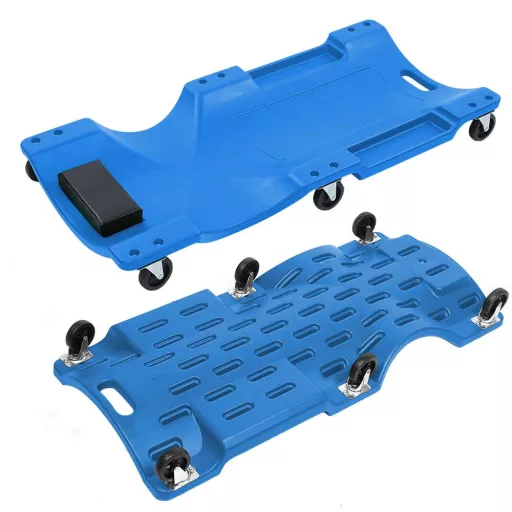 Plastové montážne lehátko, modré