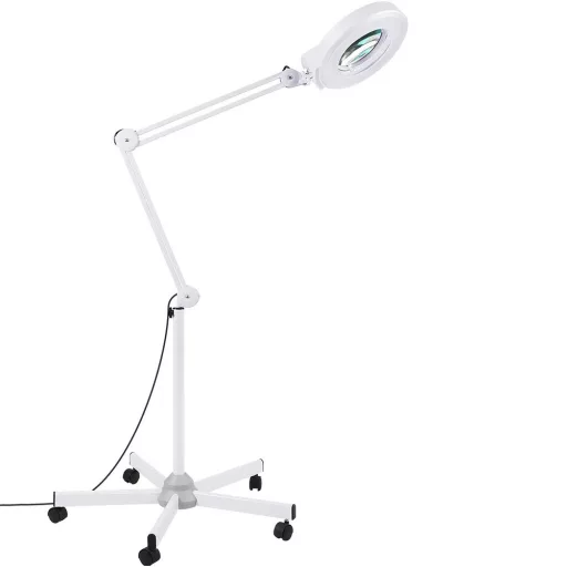 Kozmetická lampa s lupou a stojanom