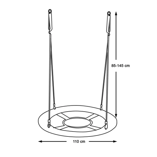 Hojdací kruh bocianie hniezdo, 110 cm, modrý