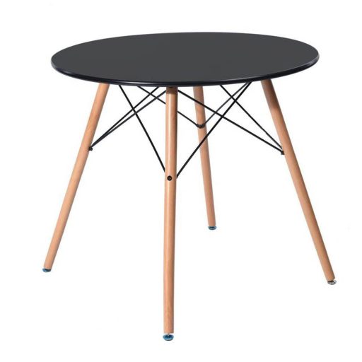 4 ks moderných jedálenských stoličiek so stolom, viac farieb, čierna