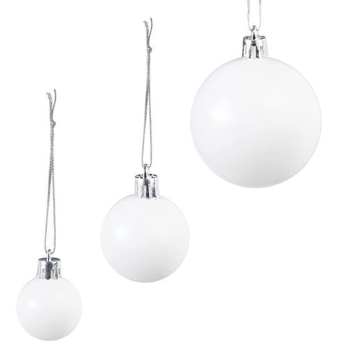 Sada 112 ks ozdôb na vianočný stromček, rôzne farby, biela