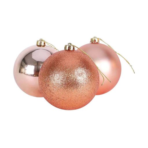 Sada 112 ks ozdôb na vianočný stromček, rôzne farby, rose gold