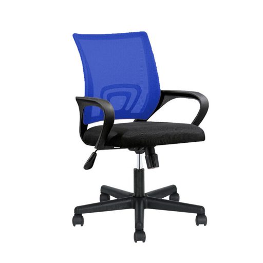 Kancelárska otočná stolička s podrúčkami v rôznych farbách- modrá