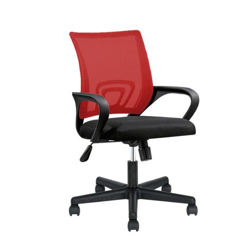 Kancelárska otočná stolička s podrúčkami v rôznych farbách- červená