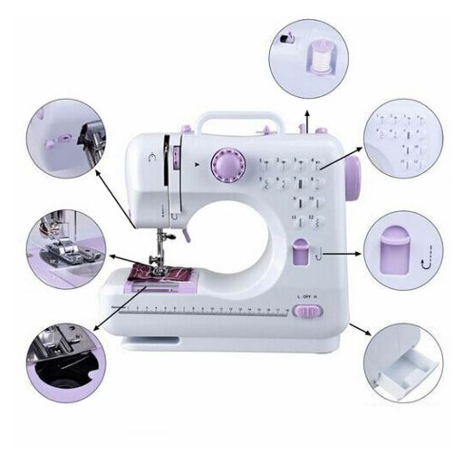 Mini šijací stroj s príslušenstvom