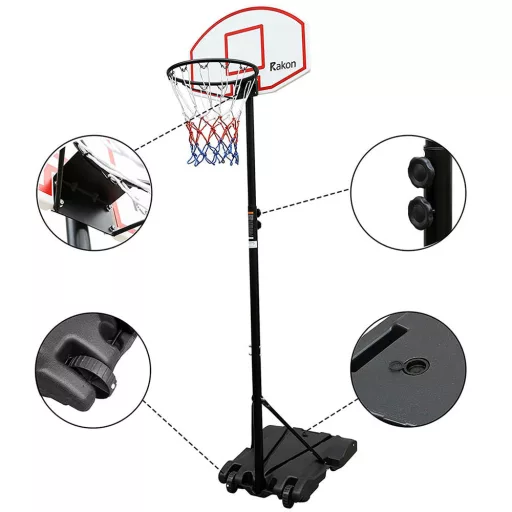 Mobilný basketbalový kôš s nastaviteľnou výškou